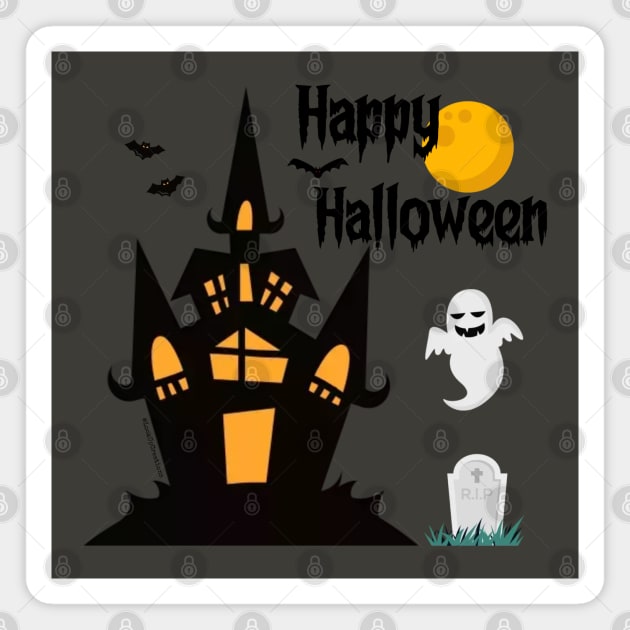 Happy Halloween Magnet by Look Up Creations